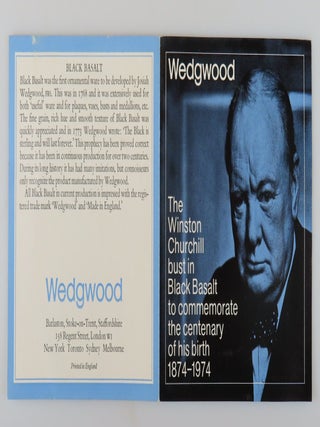 Centenary Bust of Sir Winston S. Churchill, Copy #200 of 750 produced for the centenary of Churchill's birth and featuring an excerpt from his first speech as Britain's wartime Prime Minister, still housed in the original Wedgwood box and accompanied by the original Wedgwood limitation certificate and brochure.