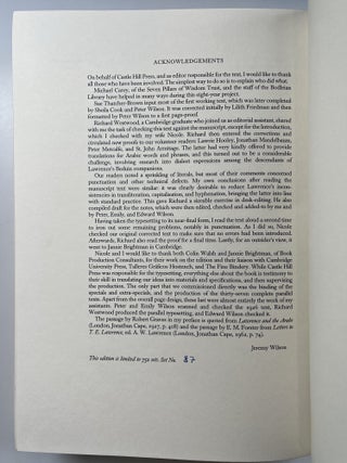 Seven Pillars of Wisdom: a Triumph, the complete 1922 'Oxford' text, the publisher's hand-numbered limited edition, one of 80 sets bound thus in full Morocco goatskin, accompanied by both the finely bound Illustrations and Introduction volume and the publisher's portfolio of proofs of the Seven Pillars portraits, all housed in the publisher's slipcase