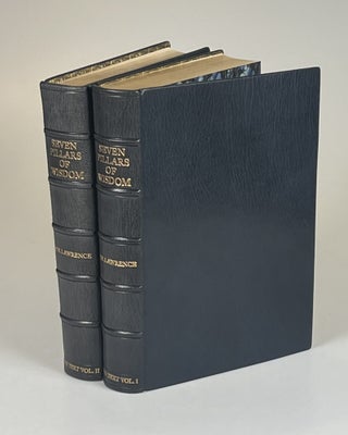 Seven Pillars of Wisdom: a Triumph, the complete 1922 'Oxford' text, the publisher's hand-numbered limited edition, one of 80 sets bound thus in full Morocco goatskin, accompanied by both the finely bound Illustrations and Introduction volume and the publisher's portfolio of proofs of the Seven Pillars portraits, all housed in the publisher's slipcase