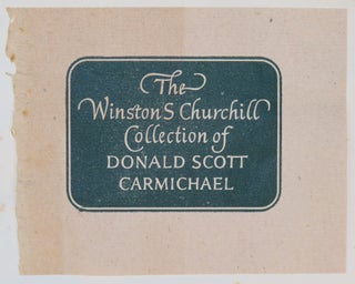 "To Winston Churchill in remembrance of his friend, uncle, & colleague..." - Edward Marjoribanks Lord Tweedmouth. K.T. 1849-1909: Notes and Recollections, warmly inscribed by the editor and compiler to Winston S. Churchill in 1910, and featuring the bookplates of Winston's only son and first official biographer, Randolph S. Churchill