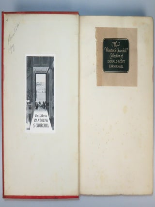 "To Winston Churchill in remembrance of his friend, uncle, & colleague..." - Edward Marjoribanks Lord Tweedmouth. K.T. 1849-1909: Notes and Recollections, warmly inscribed by the editor and compiler to Winston S. Churchill in 1910, and featuring the bookplates of Winston's only son and first official biographer, Randolph S. Churchill