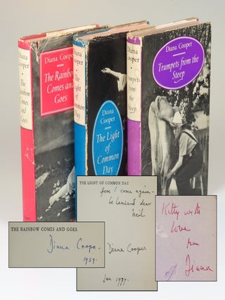 Item #008854 All three volumes of Lady Diana Cooper's memoirs, The Rainbow Comes and Goes,...