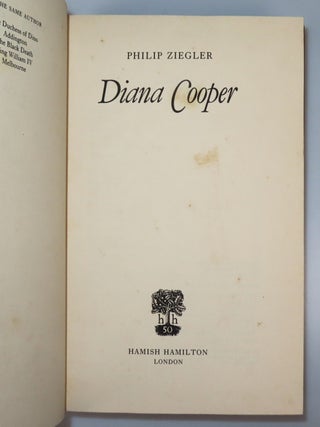 Diana Cooper, inscribed, signed, and dated by Diana Cooper in the year of publication to John Nova Phillips