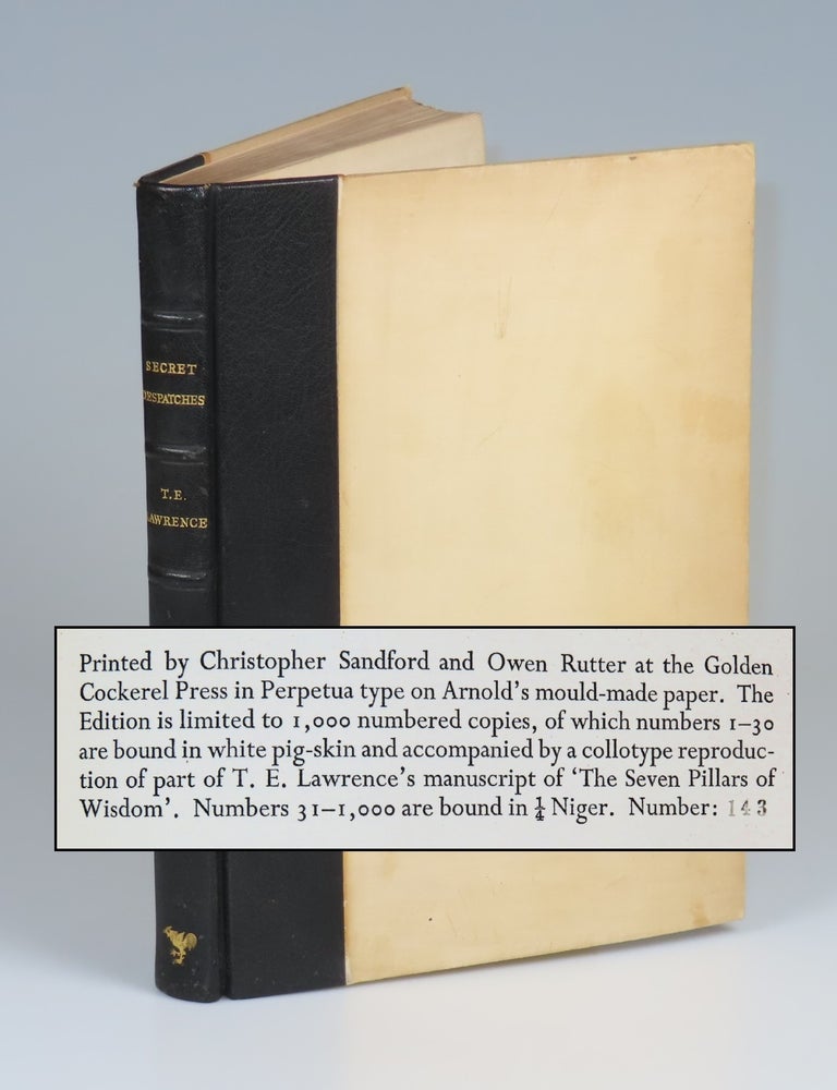 Secret Despatches from Arabia, copy #143, bound for the publisher by Sangorski and Sutcliffe