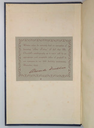 My Early Life: A Roving Commission, a wartime reprint with interesting provenance