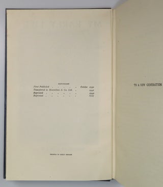 My Early Life: A Roving Commission, a wartime reprint with interesting provenance