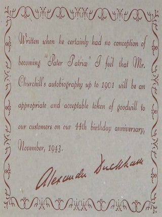 My Early Life: A Roving Commission, a wartime reprint with interesting provenance