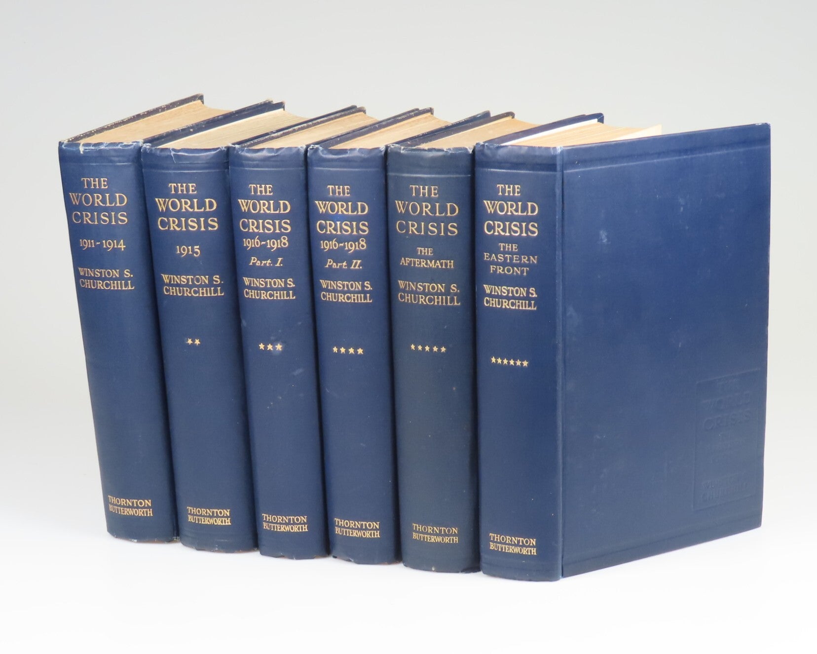 The World Crisis, full set of six British first edition, mixed