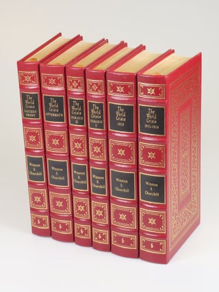 Item #008883 The World Crisis, the full leather Easton Press edition in six volumes. Winston S....