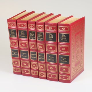 Item #008883 The World Crisis, the full leather Easton Press edition in six volumes. Winston S....