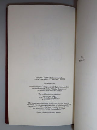 The World Crisis, the full leather Easton Press edition in six volumes