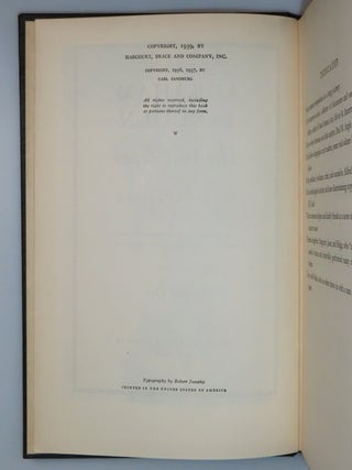 Abraham Lincoln, The Prairie Years and The War Years, a full, six-volume presentation set of first trade editions, the first volume of each set inscribed with a line from one of his poems, signed, and dated by Sandburg for his close and longtime friends, photographer Len Steckler and his wife, Olga