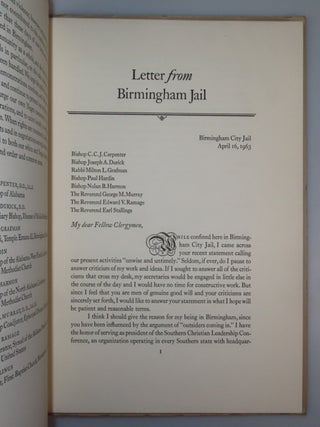 &ldquo;Injustice anywhere is a threat to justice everywhere." - Letter from Birmingham Jail