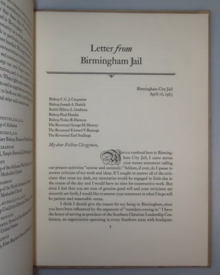“Injustice anywhere is a threat to justice everywhere." - Letter from Birmingham Jail
