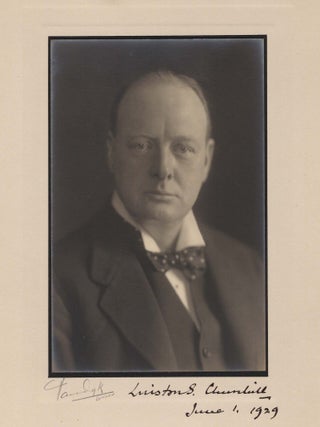 Item #008897 A photograph of Winston S. Churchill signed and dated on 1 June 1929, just two days...