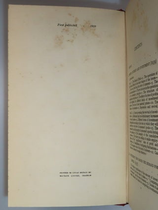 Profits, Interest and Investment, a jacketed first edition noteworthy for both condition and provenance