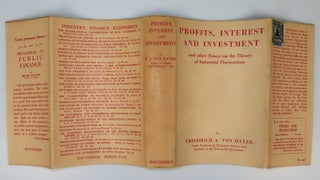 Profits, Interest and Investment, a jacketed first edition noteworthy for both condition and provenance