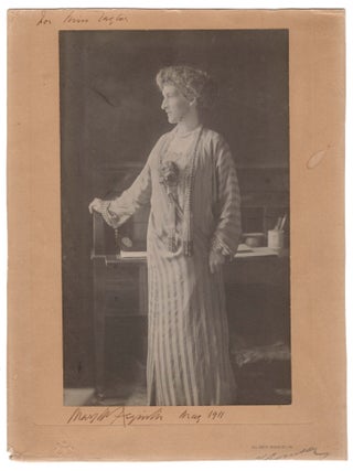 Item #008905 A mounted presentation studio portrait photograph of Margot Asquith Countess of...