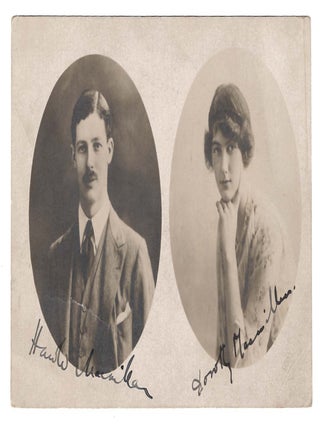 Item #008909 A 1920 postcard featuring twin portrait photographs of future British Prime Minister...