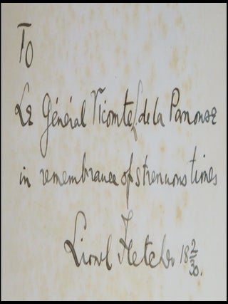 Adventure, with a gift inscription made in the month of publication that connects two significant figures involved in deployment of the British Expeditionary Force during the First World War