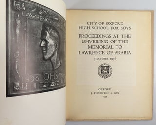 Proceedings at the Unveiling of the Memorial to Lawrence of Arabia