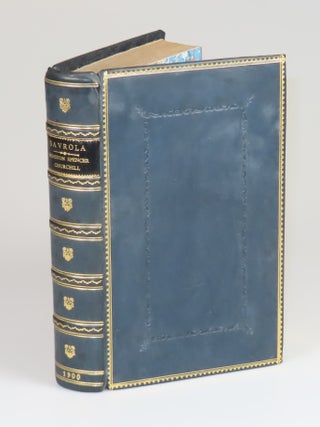 Item #008925 Savrola, finely bound in full calf. Winston S. Churchill