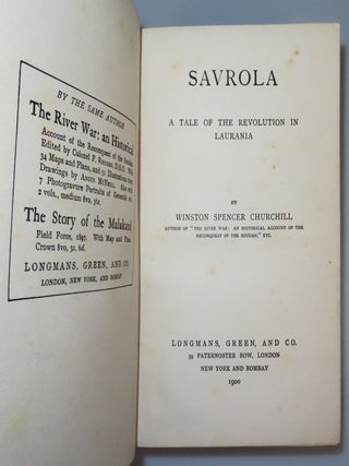 Savrola, finely bound in full calf
