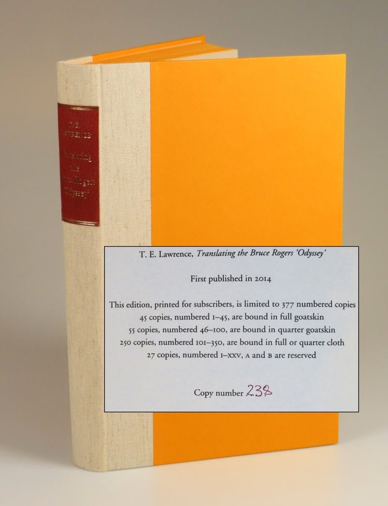 T. E. Lawrence: Translating the Bruce Rogers 'Odyssey'