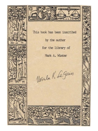 A Wizard of Earthsea, with a custom bookplate laid in, signed by Le Guin