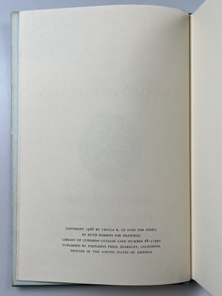 A Wizard of Earthsea, with a custom bookplate laid in, signed by Le Guin