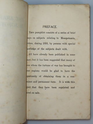 The Arab of Mesopotamia, an apparently unrecorded issue of the first edition in an original wraps binding