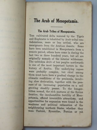 The Arab of Mesopotamia, an apparently unrecorded issue of the first edition in an original wraps binding