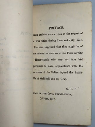 The Arab of Mesopotamia, an apparently unrecorded issue of the first edition in an original wraps binding