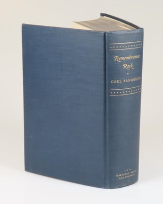 Remembrance Rock, an author's presentation copy compellingly inscribed by Carl Sandburg in the year of publication to his close friend and fellow poet, Tom Ferril