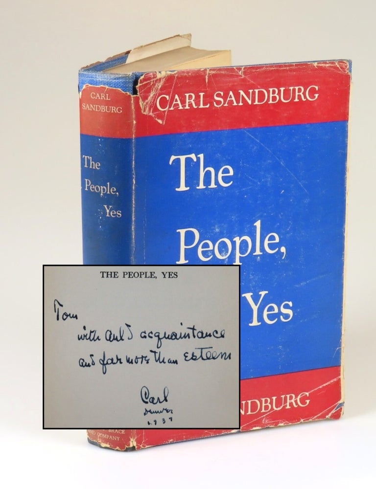The People, Yes, an author's presentation copy, compellingly inscribed and dated by Carl...