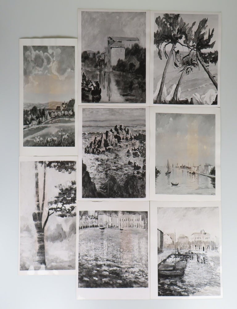 PAINTINGS BY SIR WINSTON CHURCHILL - A collection of eight original promotional photographs for...