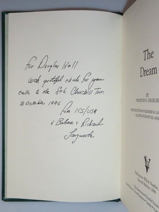 The Dream, a publisher's presentation "proof copy" of the seventy-five specially prepared for members of the Churchill family in celebration of the one-hundred twentieth anniversary of the birth of Sir Winston Churchill, inscribed by the editor and publisher, Richard Langworth, and his wife in 1996