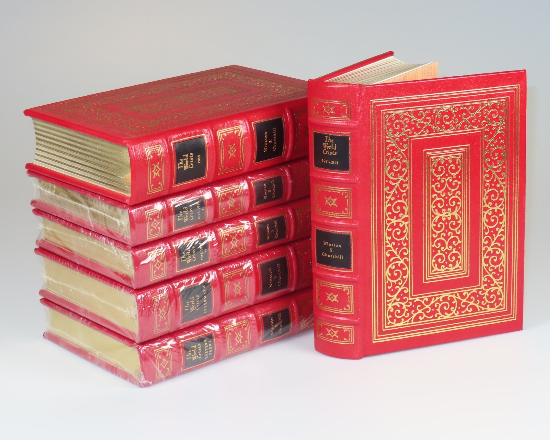 The World Crisis, the full leather Easton Press edition in six