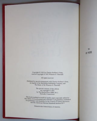 The World Crisis, the full leather Easton Press edition in six volumes