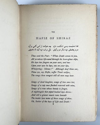 Poems from the Divan of Hafiz