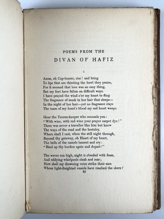 Poems from the Divan of Hafiz