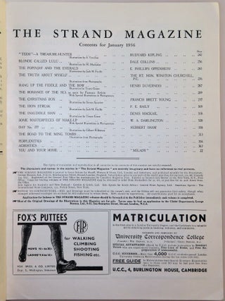 The Truth About Myself in The Strand Magazine, January 1936