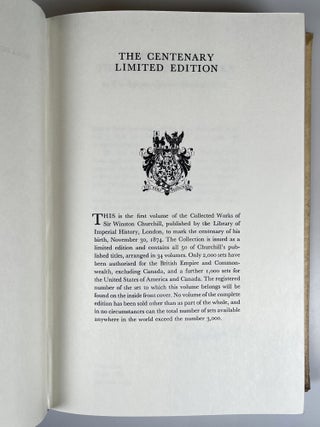 The Collected Works of Sir Winston S. Churchill, complete in 34 volumes
