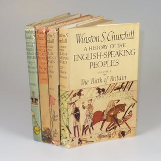 A History of the English-Speaking Peoples, a full set of four publisher's proof copies, all four volumes retaining their original proof copy dust jackets