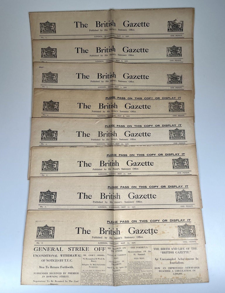 The British Gazette, full set of 8 issues