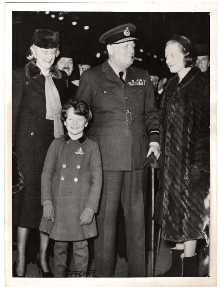A SUCCESSFUL TRIP COMPLETED - An original press photograph of British Prime Minister Winston S....